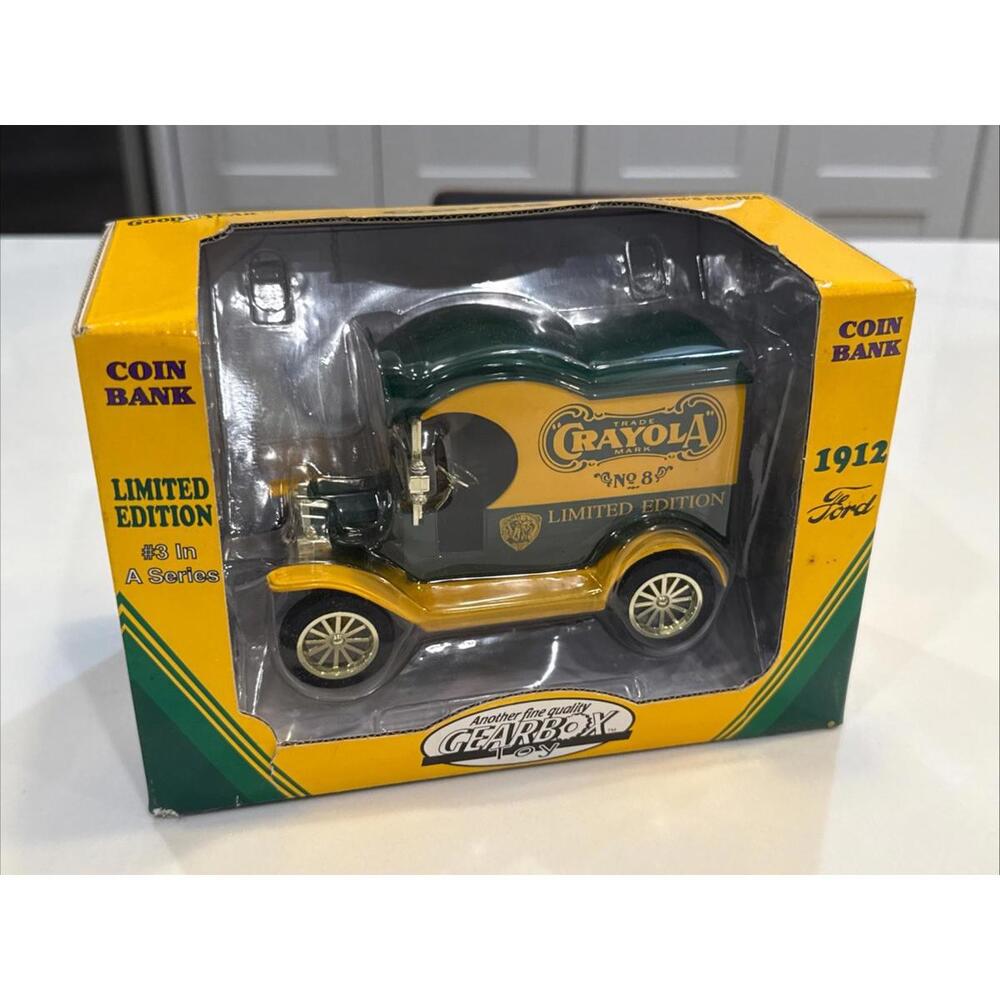 Gearbox Ford Crayola Truck Coin Bank No. 8 Limited Edition Vintage Toy NOS 1998